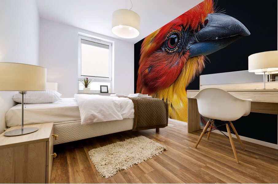 Asian Beautiful Bird Mural print