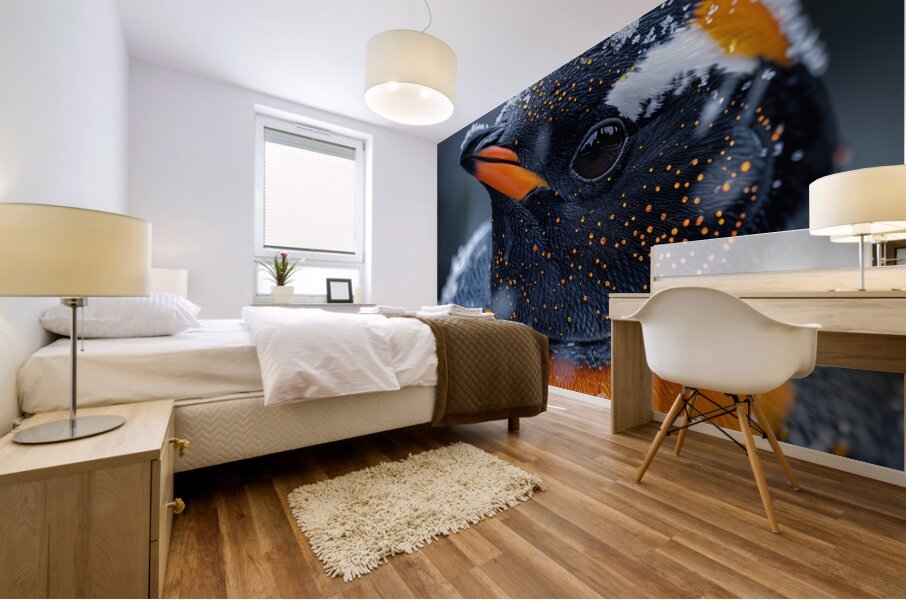 Snowy Penguin Mural print