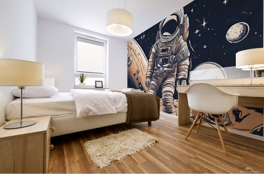 Human Astronaut Space Art Mural print