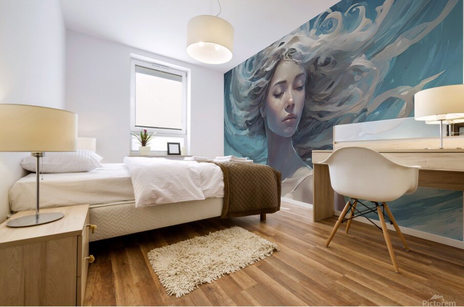 Design a concept that encapsulates the emotiona Mural print