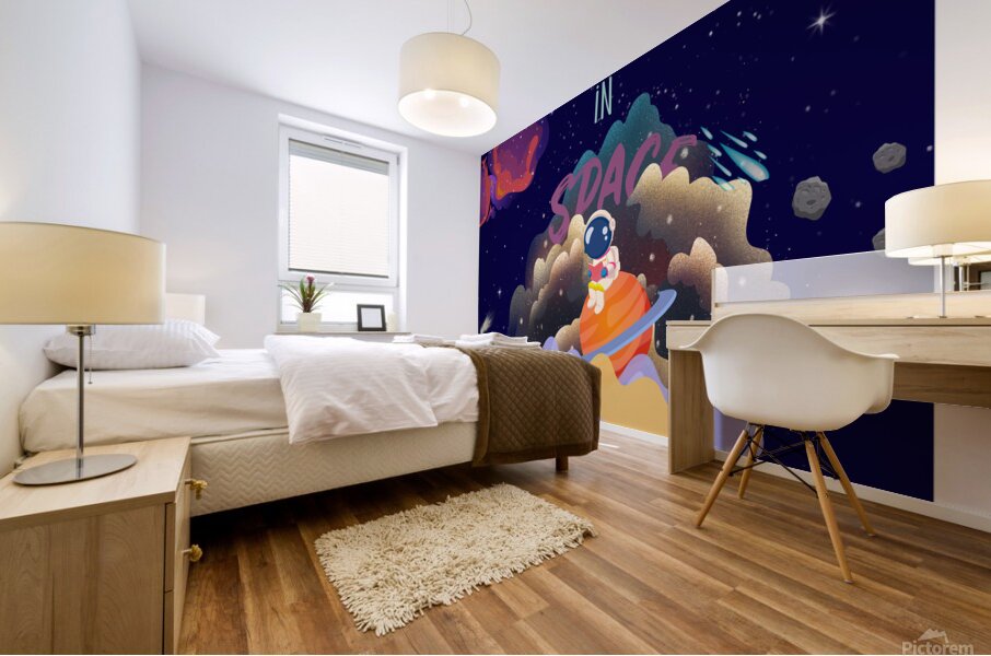 TEXT casual day in space Mural print