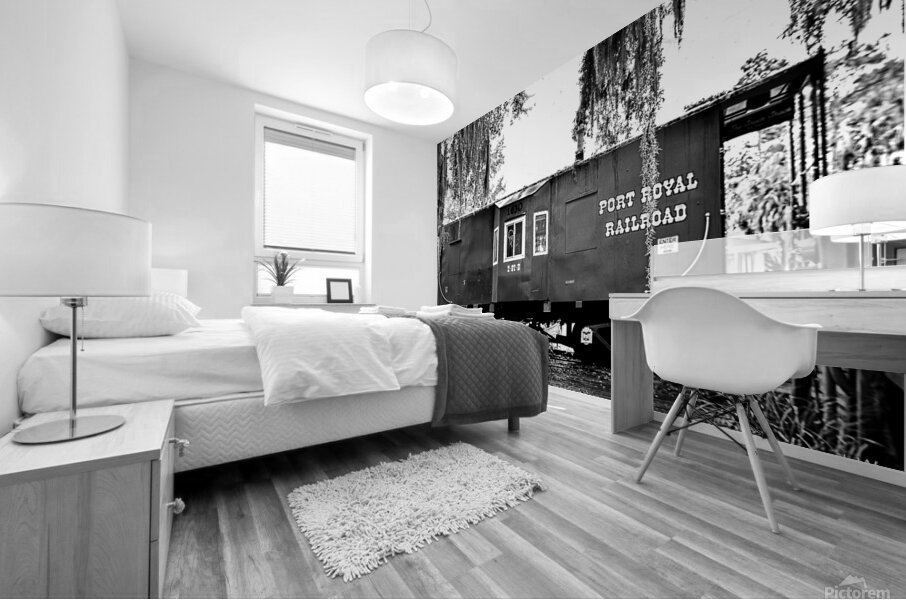 Port Royal Railroad Black And White Mural print