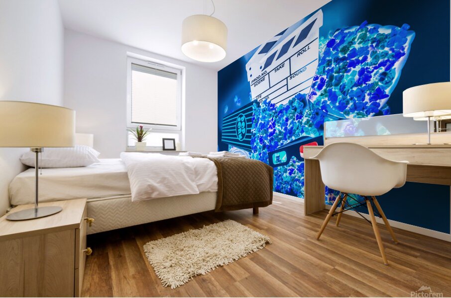 Blue screen entertainment Mural print