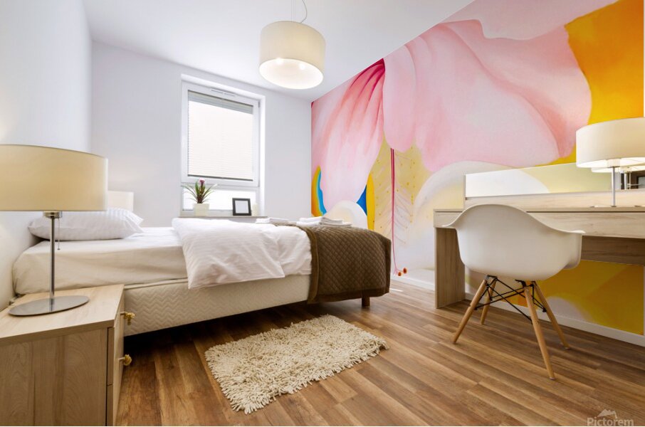 Georgia OKeeffe - Hibiscus with Plumeria Mural print