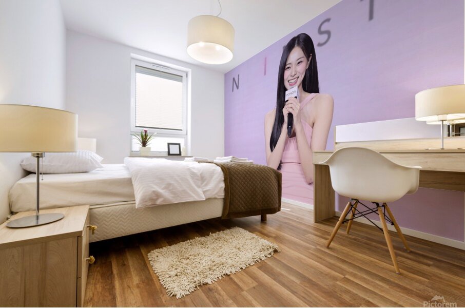 Portrait photo of my sister Mural print