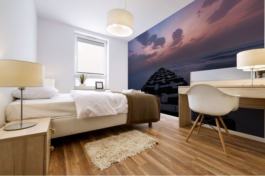 Sunrise Jetty Mural print