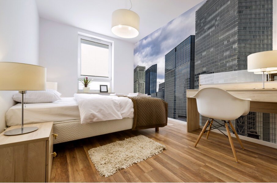  modern buildings in the centre of Tokyo Mural print