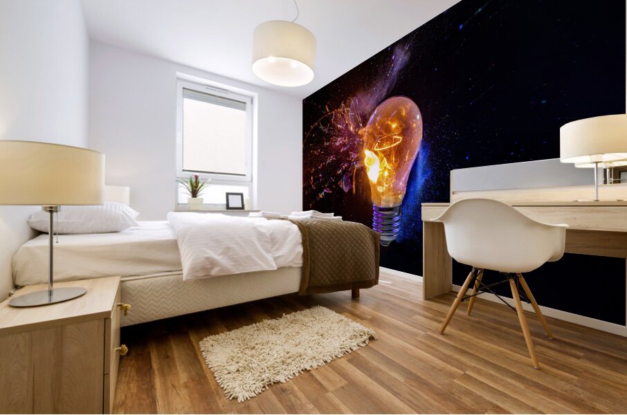 bulb breaks and creates many fragments  Mural print