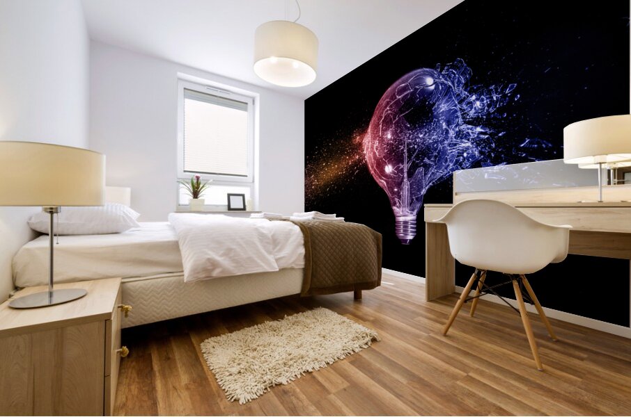 large bulb explodes  Mural print