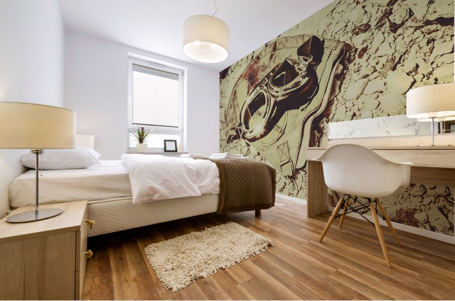 Old airman adventure Mural print