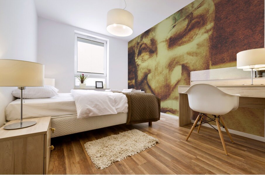 Vintage halloween horror jar Mural print