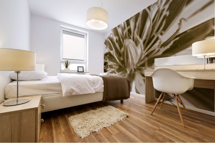 Beige n bloom Mural print