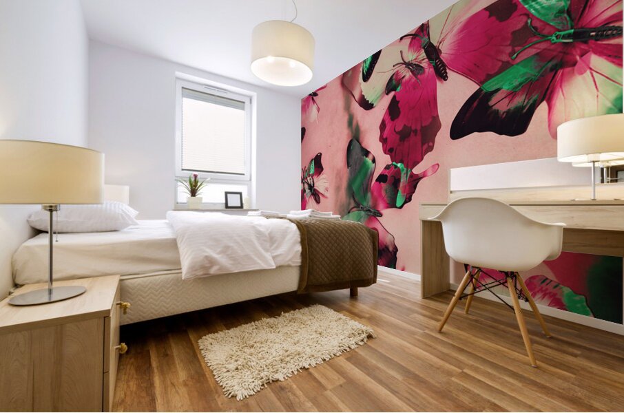 Creative butterfly background Mural print