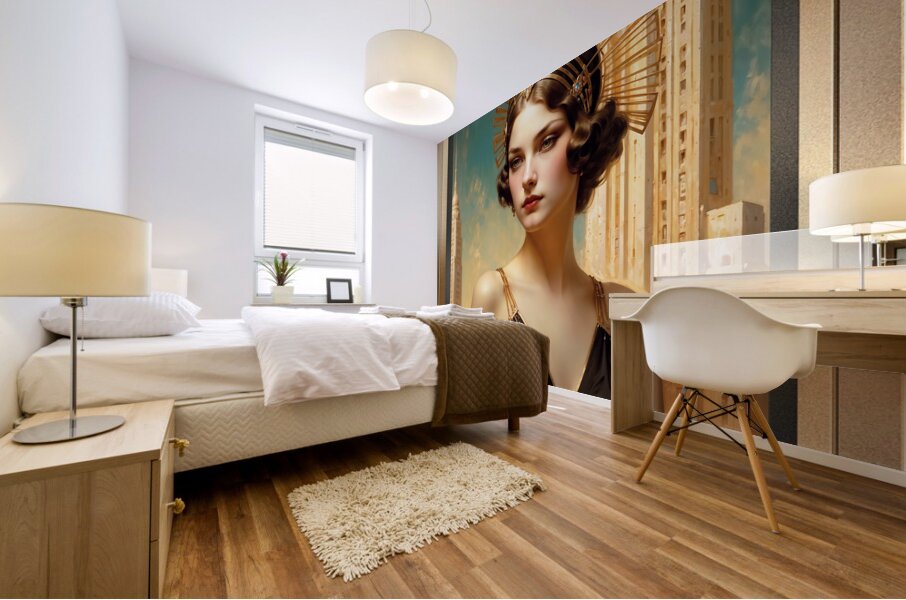 A Vision Of Art Deco Elegance Captivating AI Concept Art by Xzendor7 Mural print