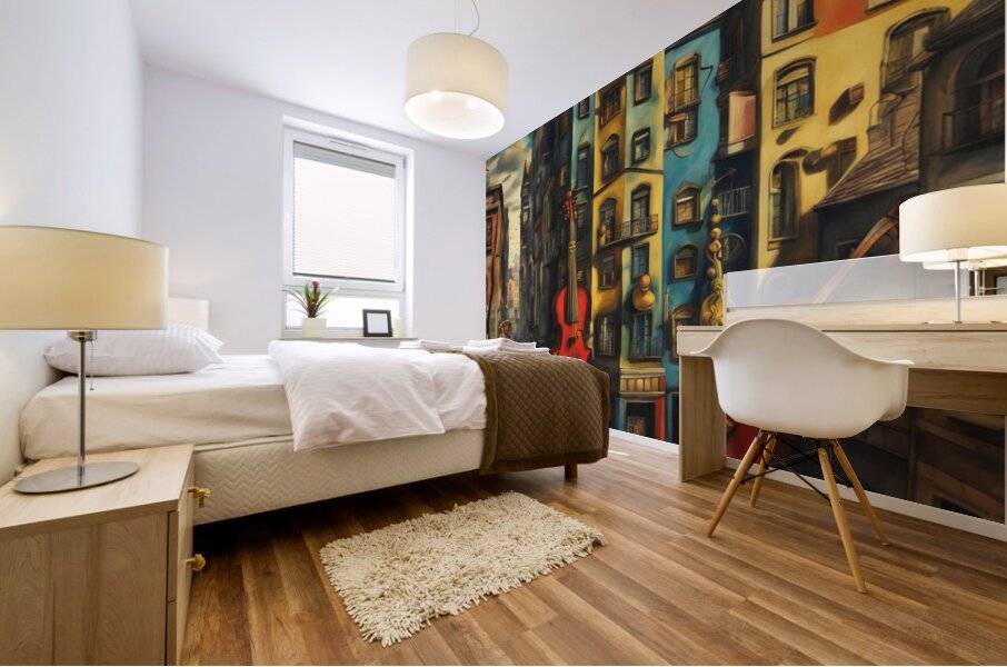 A Musical Cityscape 16 Mural print