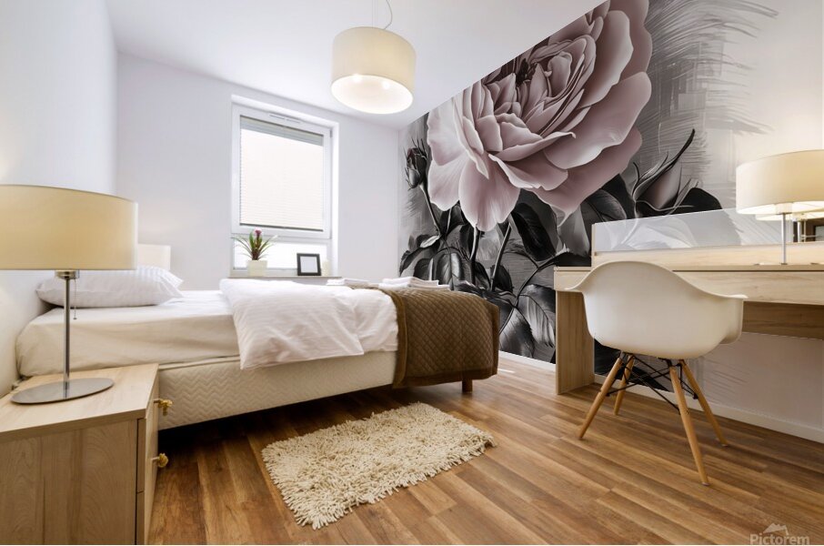 Abstract Rose Mural print