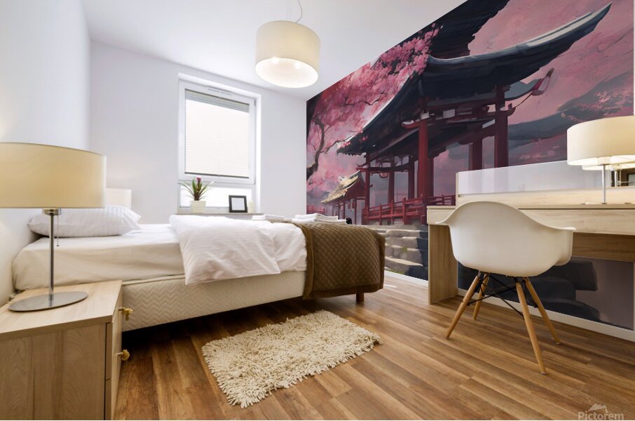 japanese architecture Mural print