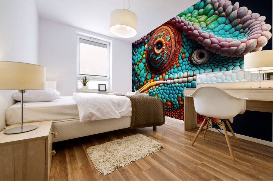 wild chameleon 15 Mural print