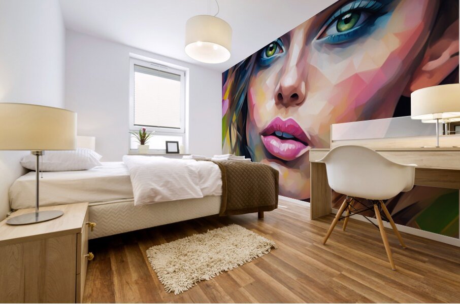 Painted Portrait 38 Mural print