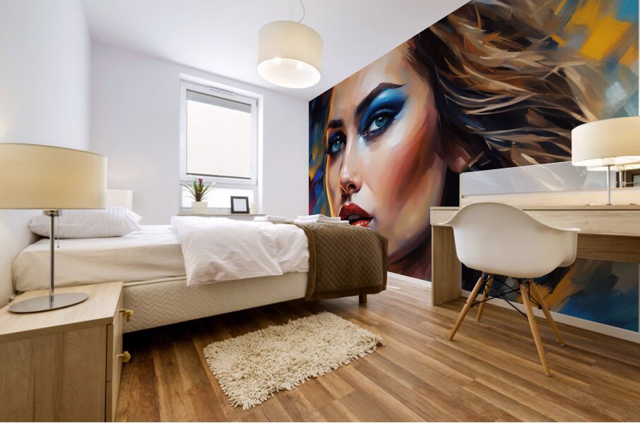 Painted Portrait 10 Mural print