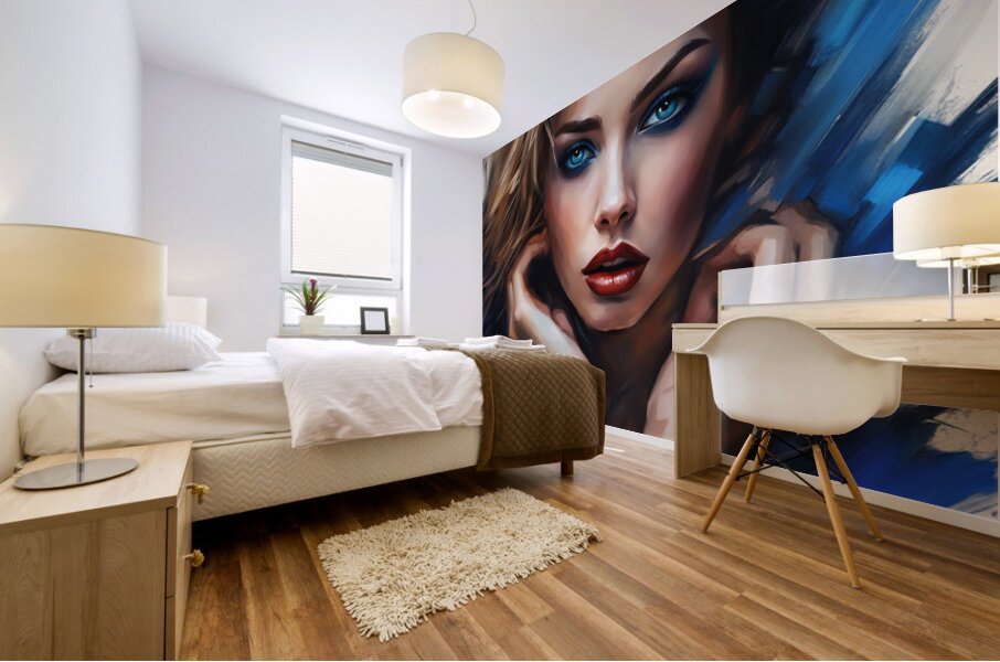 Painted Portrait 22 Mural print