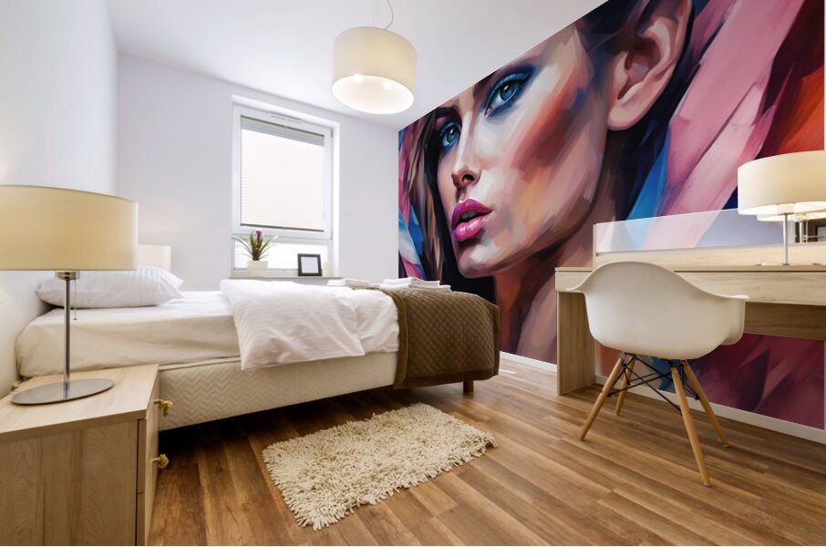 Painted Portrait 32 Mural print