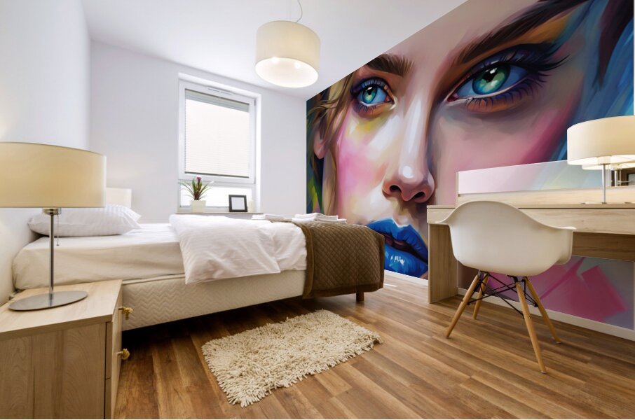 Painted Portrait 34 Mural print