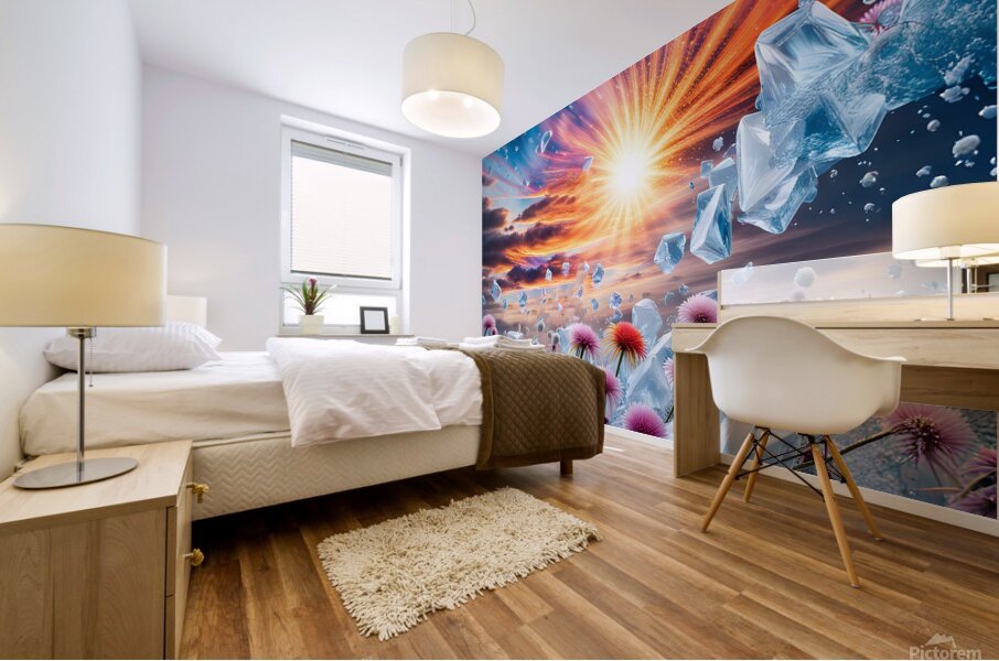 Flower Sunset  Mural print