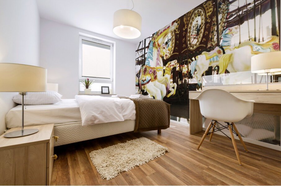 Close-up of carousel horses Coney Island Brooklyn New York City USA 118689 Mural print