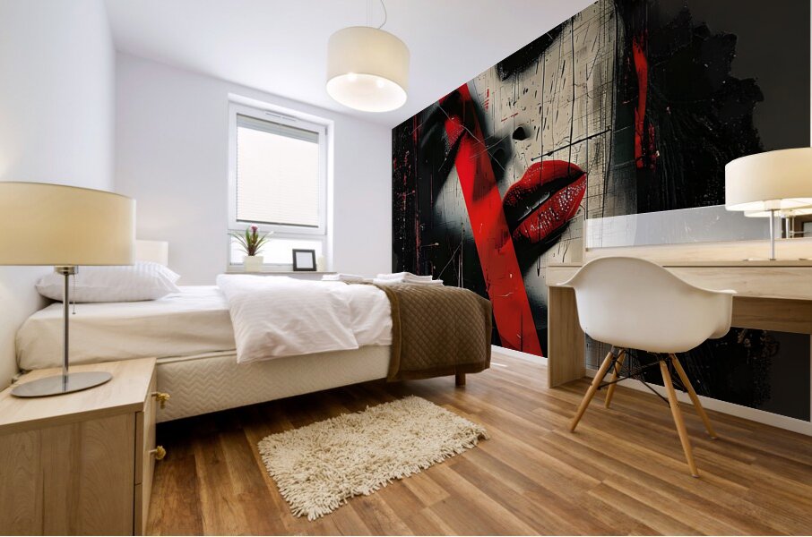 Red Thoughts 1 Mural print