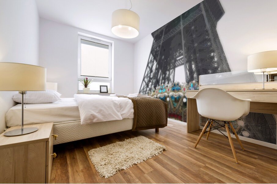 Le carrousel de la tour Mural print