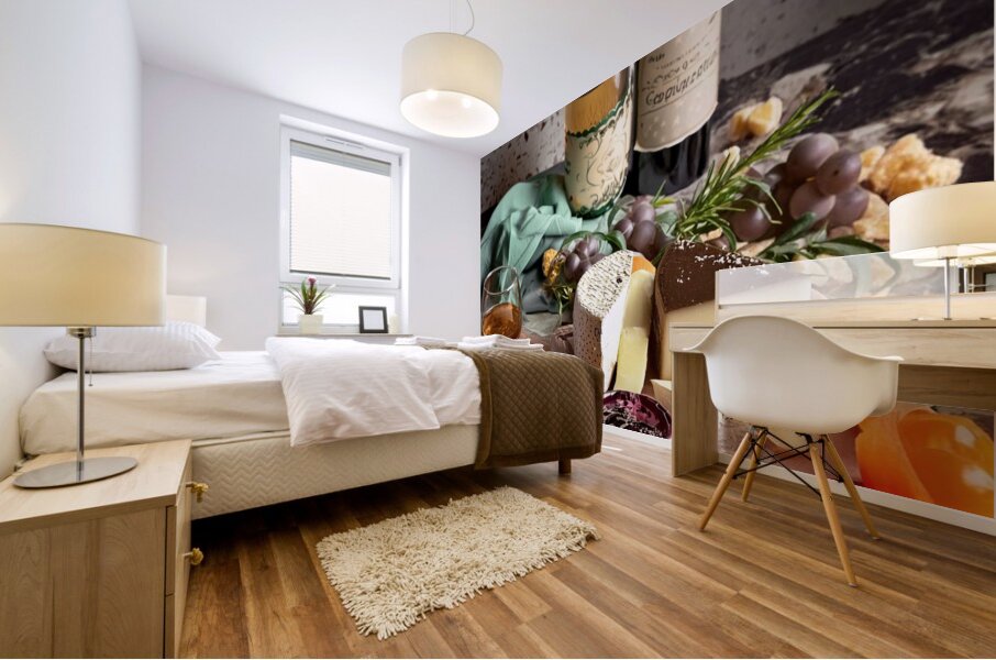 Wine & Cheese Mural print