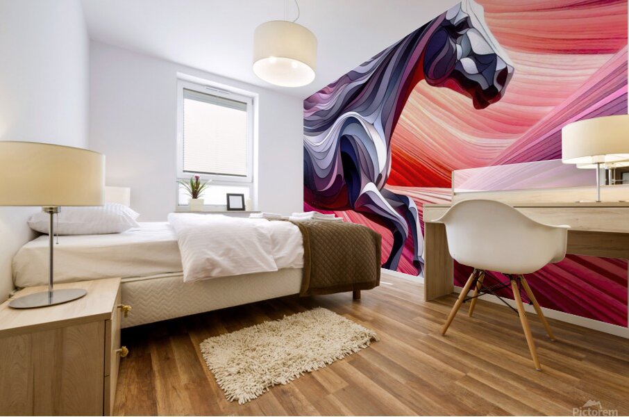 Ghost Horse in Sandstone Canyon Mural print