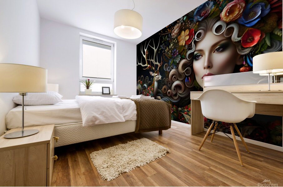 Brother and Sister  Mural print