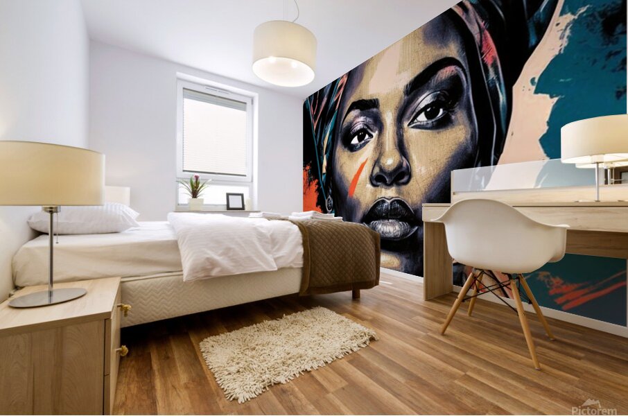 Regal Gaze Mural print