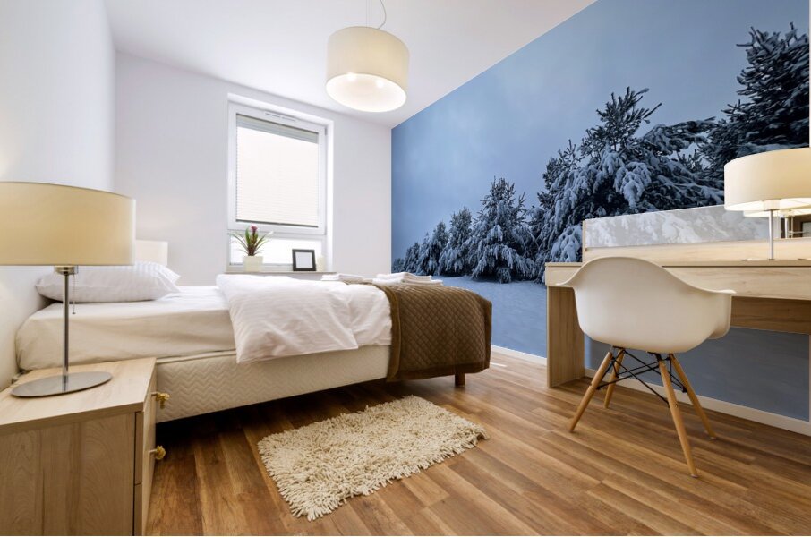 Snowy Trees Mural print