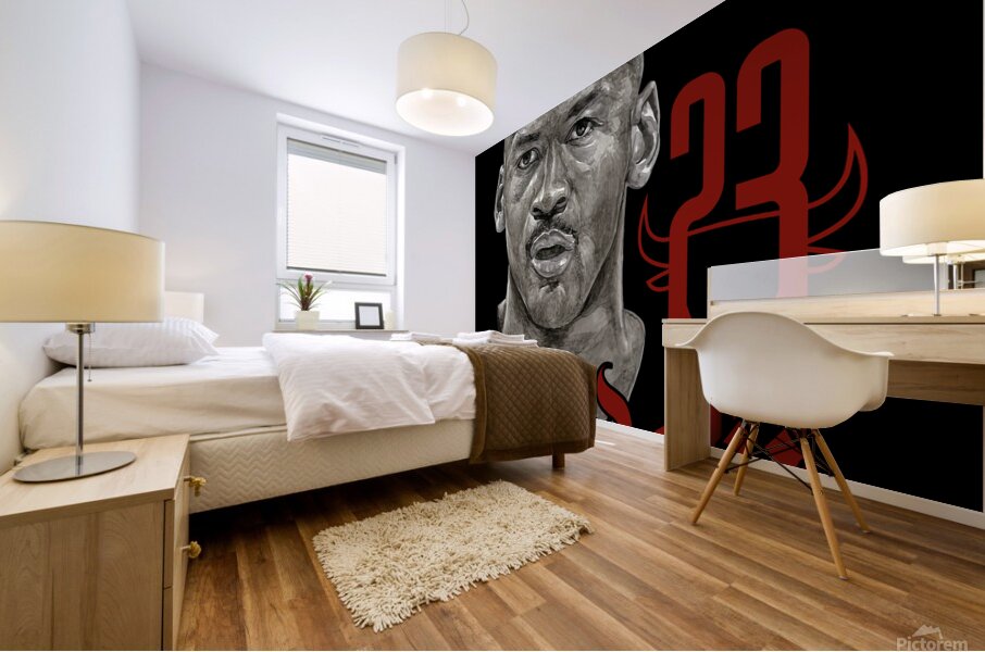 Michael Jordan 23 GOAT Mural print