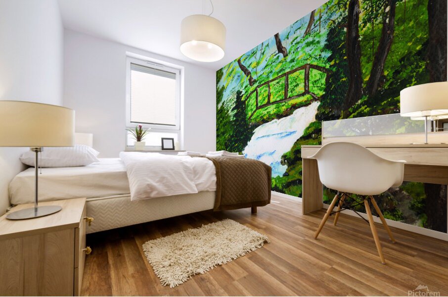 Stream Bridge Mural print