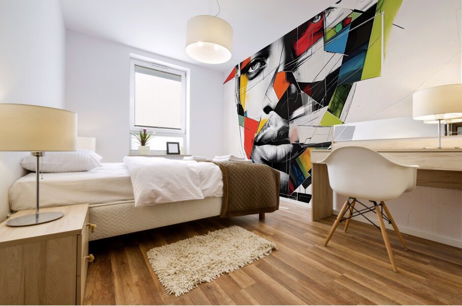 Fragmented Face 23 Mural print