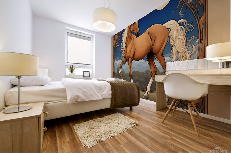 Starry Palomino Night Mural print