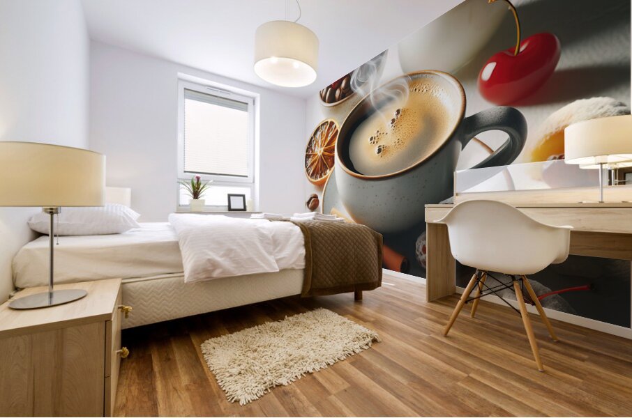 steaming coffee food 13 Mural print