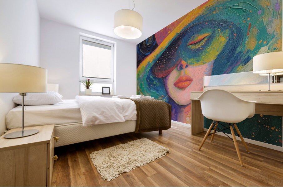 Stellar Hat: Large Acrylic Art Deco Wall Art by Design Delight Mural print