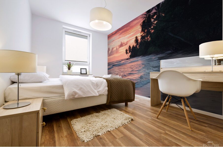 this stunning wall picture features a serene coas Mural print