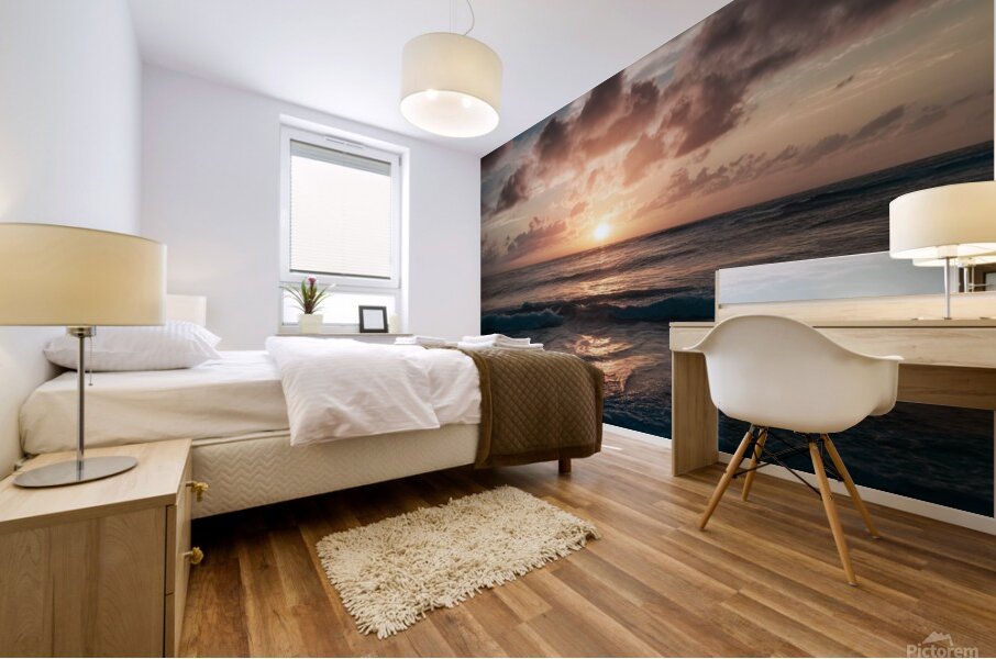 Beach During The Golden Hour Mural print