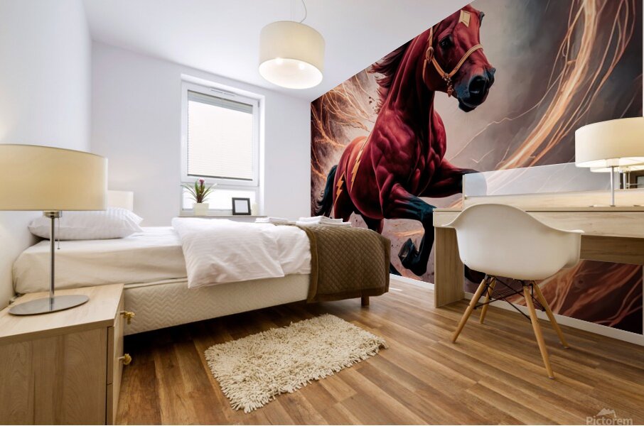 a mesmerizing portrait of the legendary superhero Mural print