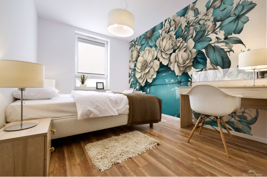 Default The fiori Edith Holden style Blue and Ivo Mural print