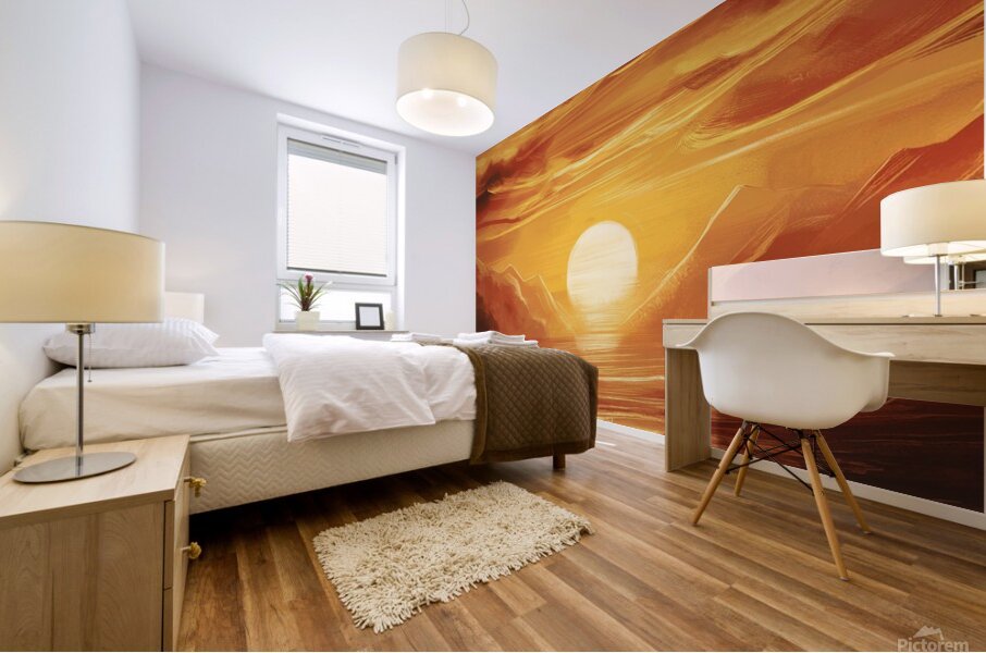 capture the enchanting magic of an early morning Mural print