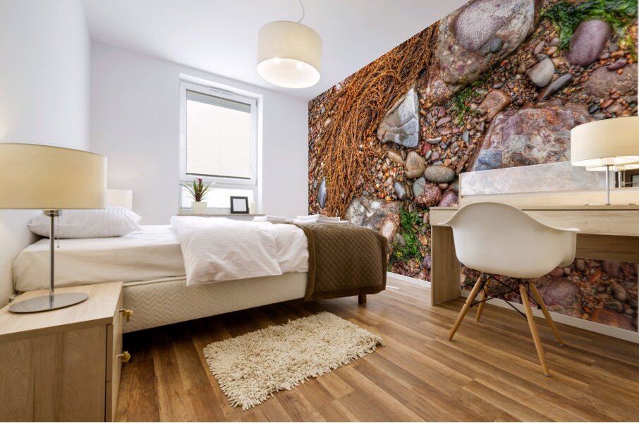 Pebbles On The Beach Mural print