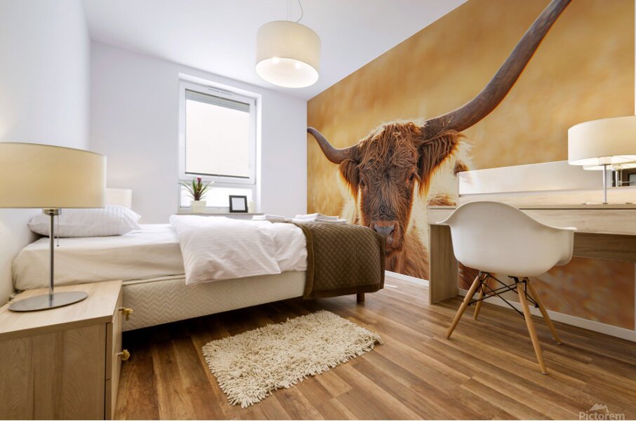 Highland Cow Mural print