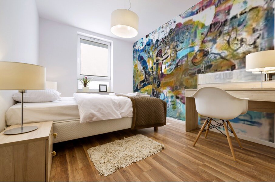 Unfolding character Mural print